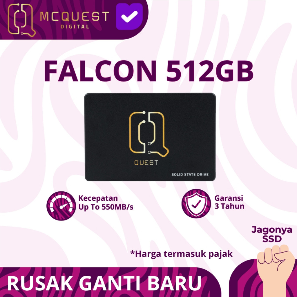 McQuest Falcon SSD 2.5" 512GB - SSD Sata3 512GB