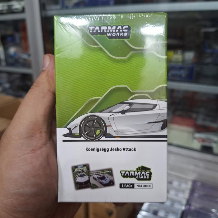 LP2155 Tarmac Skala 64 Koenigsegg Jesko White ( Bonus Tarmac Trading Card Inside )