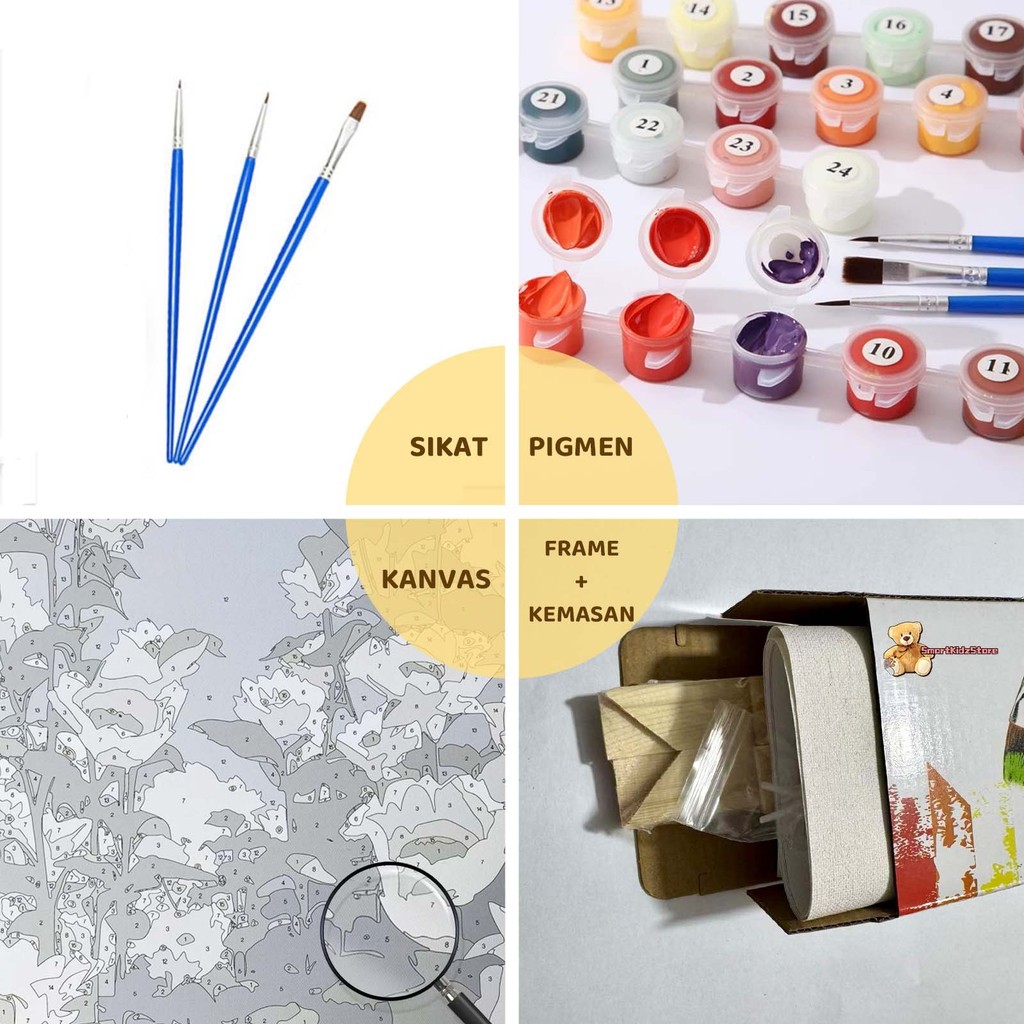 

RB 40x50CM Ada Frame Paint By Number Nature Series DIY Digital Painting Canvas Aesthetic Kanvas