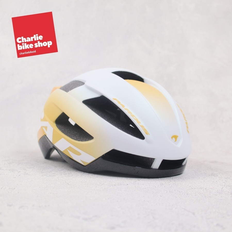 Pardus Spark Aero Cycling Helmet K02 White Orange - Helm Sepeda