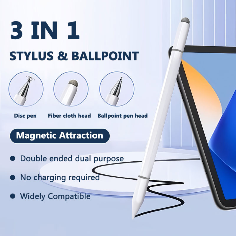 

Stylus Pen Universal Magnetic Stylus Touch For Digunakan Pada Tablet Dan Telepon No need to charge 3 In 1