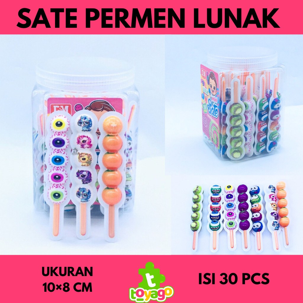 

Permen sate lunak fruit dsm aneka rasa buah isi 30 pcs grosir murah