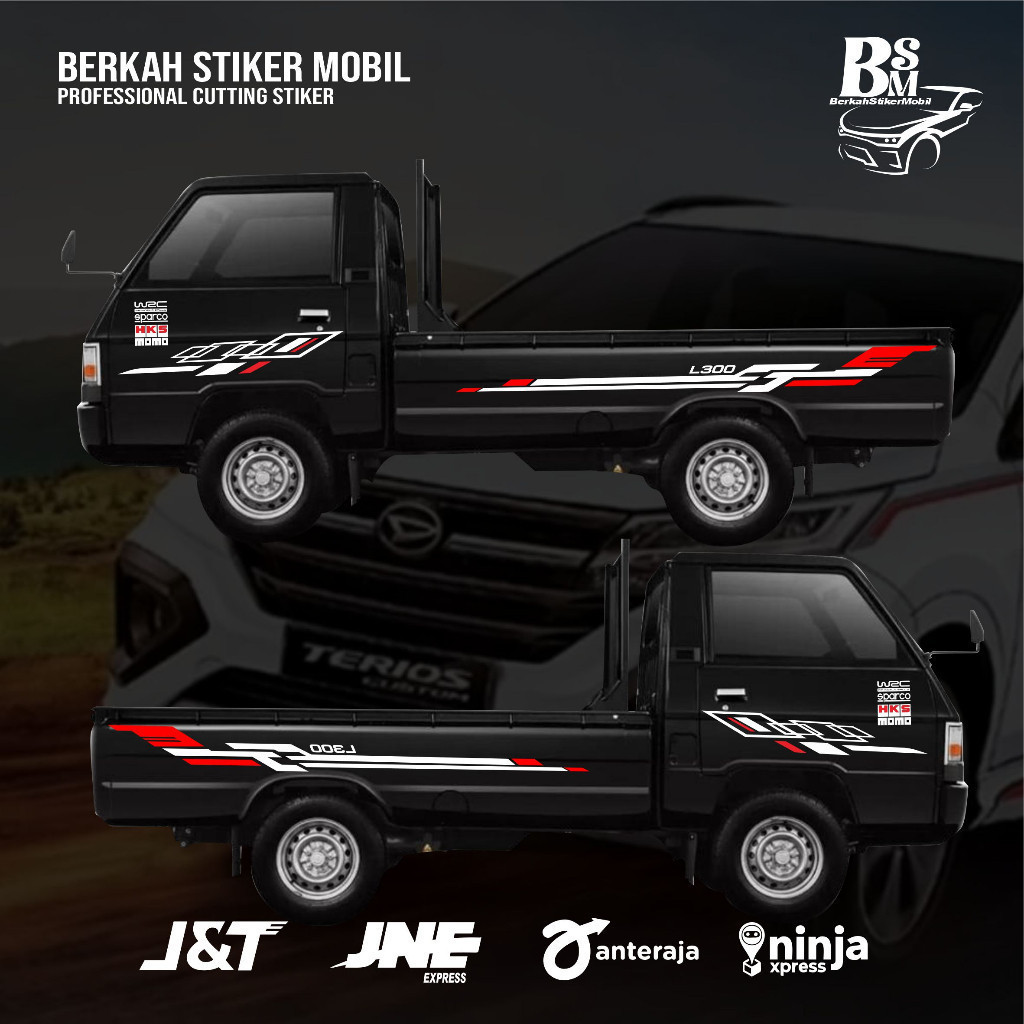 Stiker mobil pick up l300 cutting stiker list body pick up l300 simple minimalis