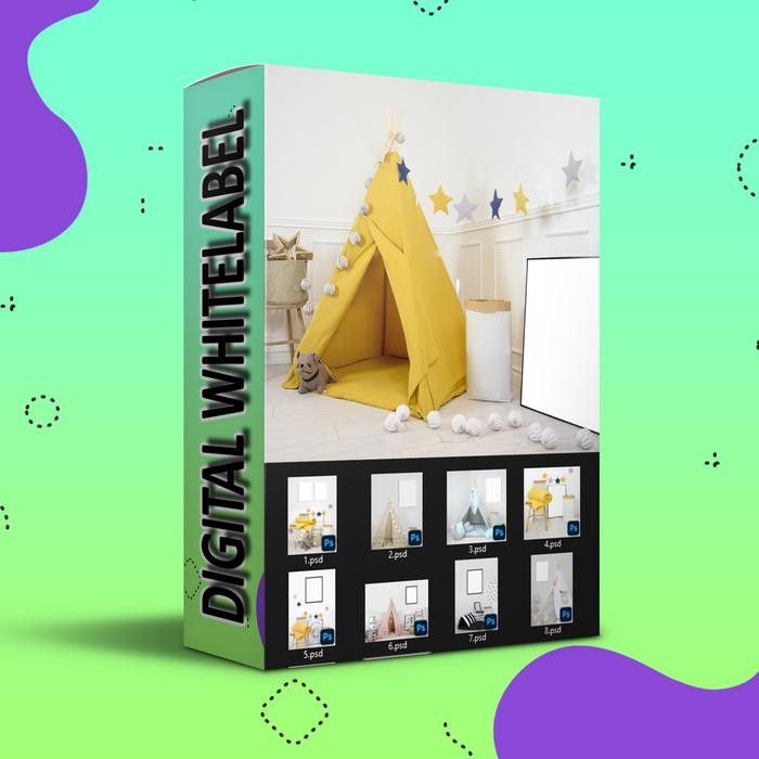 Desain Mockup Ruang Anak PSD
