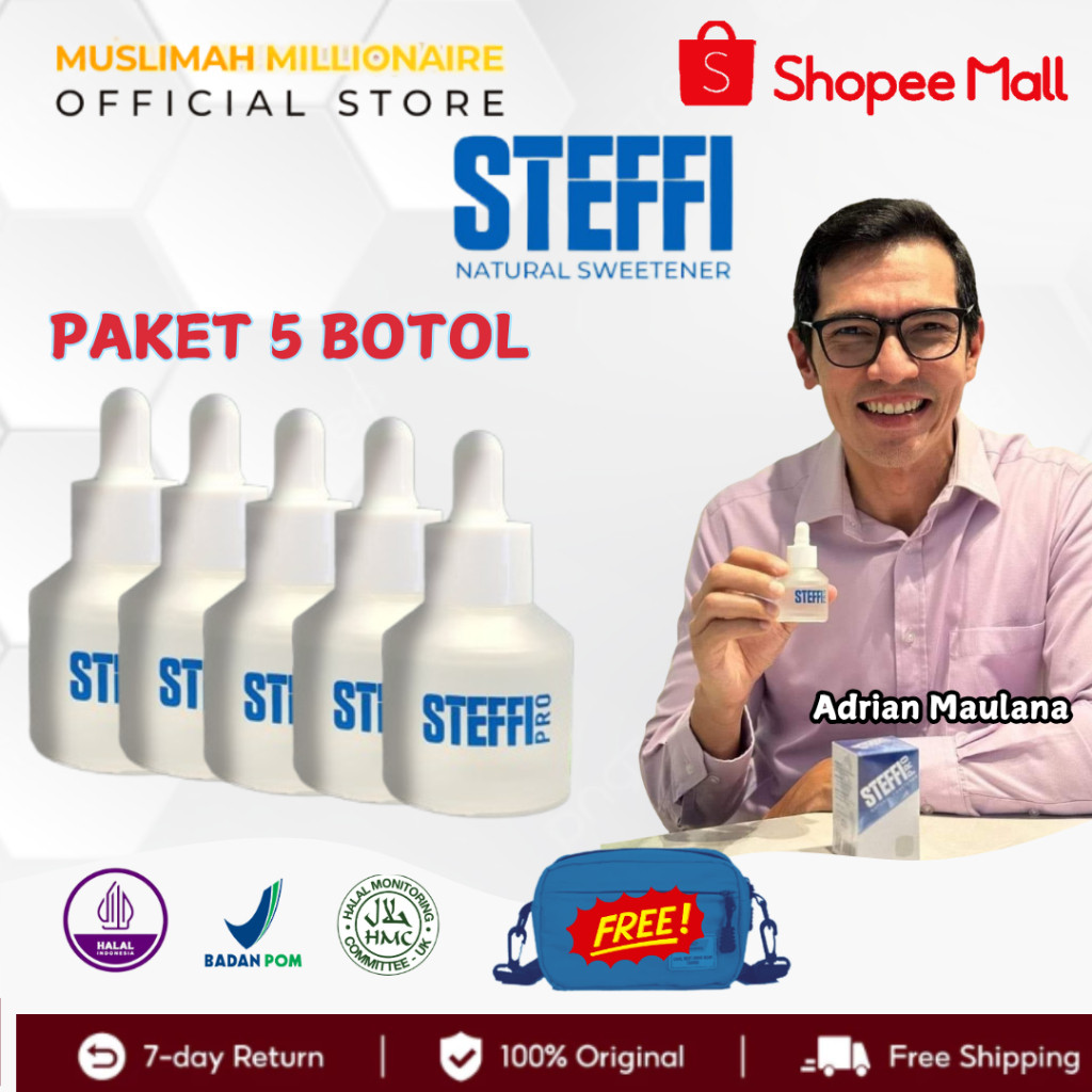 

Steffi Pro Paket 5 Botol Pemanis Alami Dari Daun Stevia