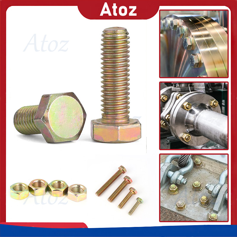 50PCS baut mur kuning kunci/baut mur kuning hex/baut mur kuning