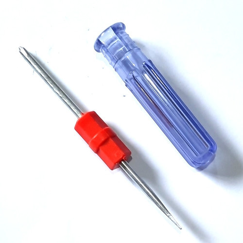 Obeng Radio Panjang 7 cm / Obeng Bolak Balik Radio / Obeng Radio Gagang Plastik