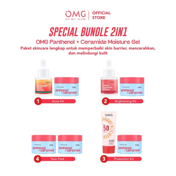 SPECIAL BUNDLE 2in1 OMG Panthenol Ceramide - Protection Kit, Brightening Kit, Acne Kit, Twinpack - P