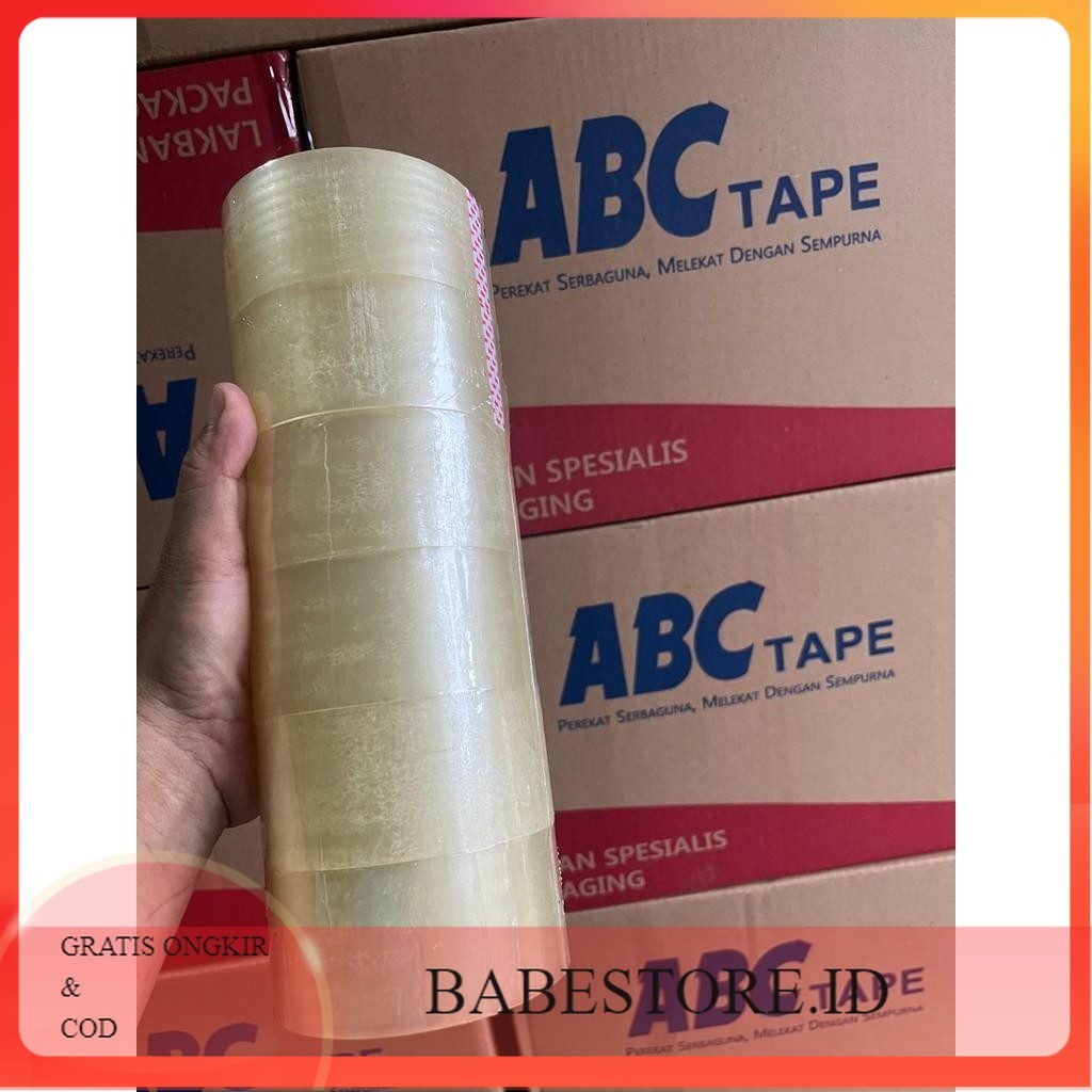 

6 PCS LAKBAN BENING 2 INCH 48MM X 100Y / LAKBAN MURAH KUALITAS ABC TAPE