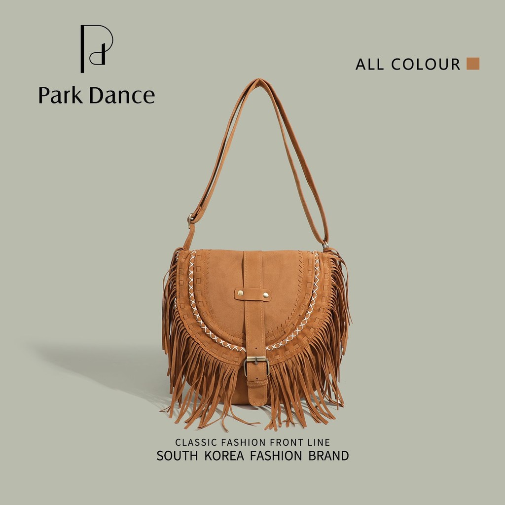 Tas Aroana Tas wanita versi Korea 2022 rumbai baru retro messenger bag wanita kekinian tas bahu keci