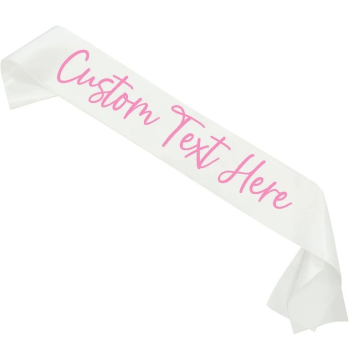 1HARI JADI Custom selempang sash Tulisan nama kalimat wisuda/bridal shower/ulang tahun/happy birthda