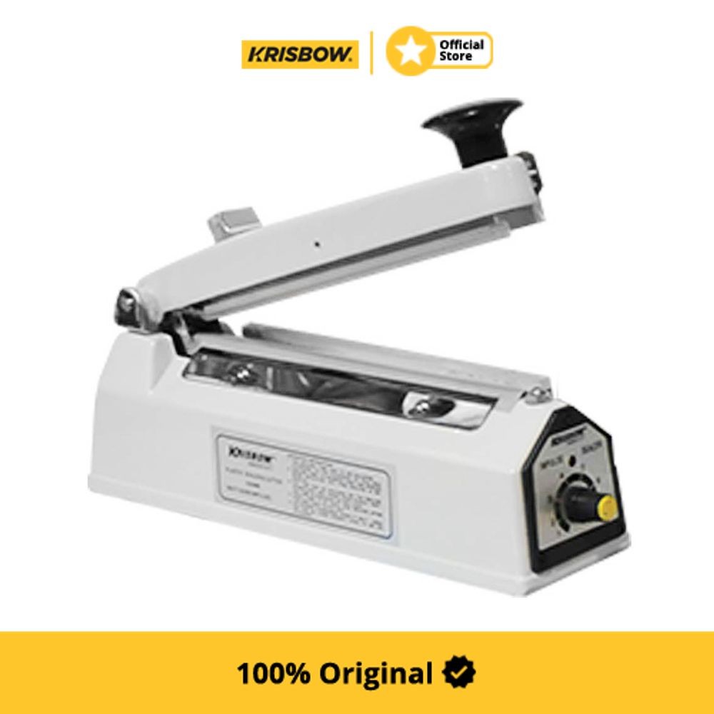 Krisbow Food Sealer Dan Cutter Plastik 20 cm - Putih Pres Kemasan Vacuum Pack Meal Prep