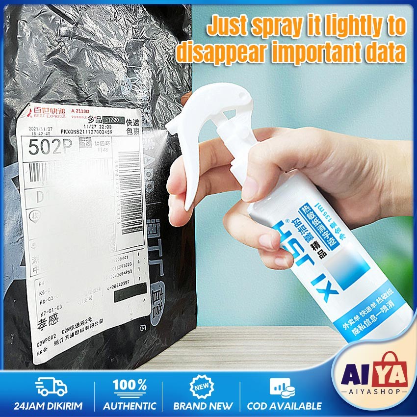 

135Ml Cairan Penghapus Resi Botol Spray Information Remover Receipt Spray Penghapus Tinta Thermal Proteksi Data Resi