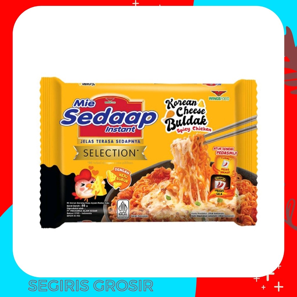 

Sedaap Mie Instan Goreng Korean Cheese Buldak 86 gr