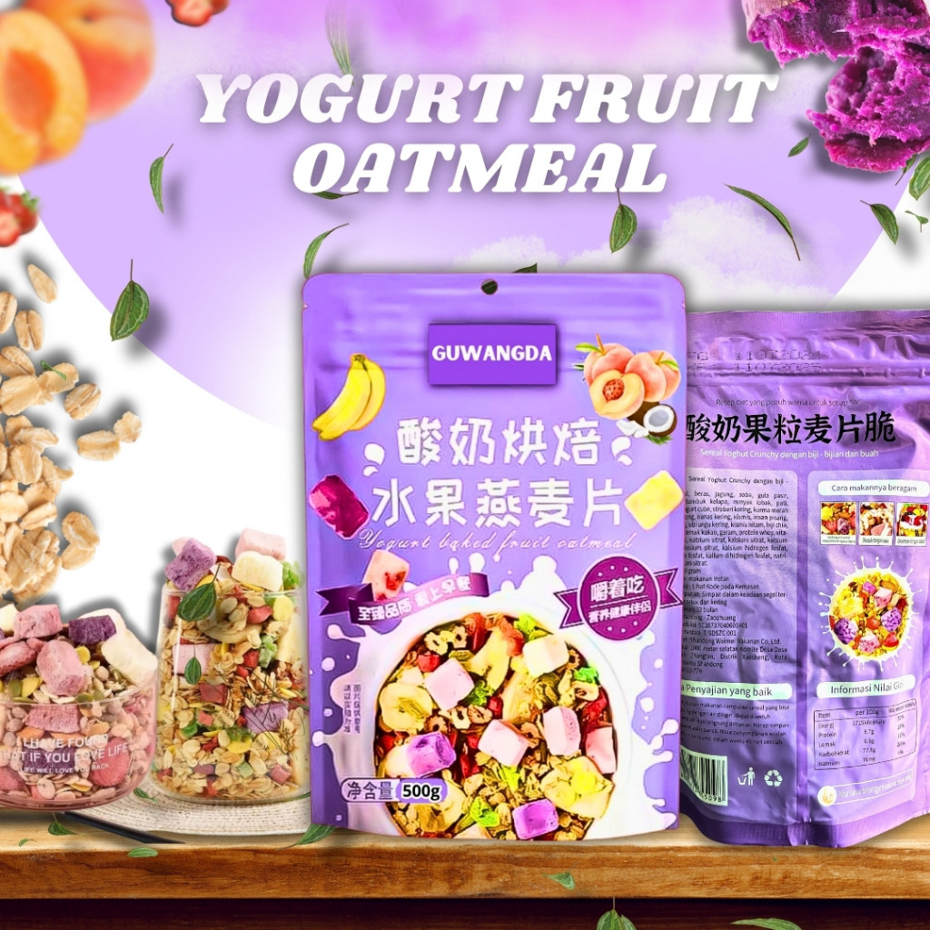 

GUWANGDA Yogurt Fruits Oatmeal Minuman Sereal Menyehatkan 500gr