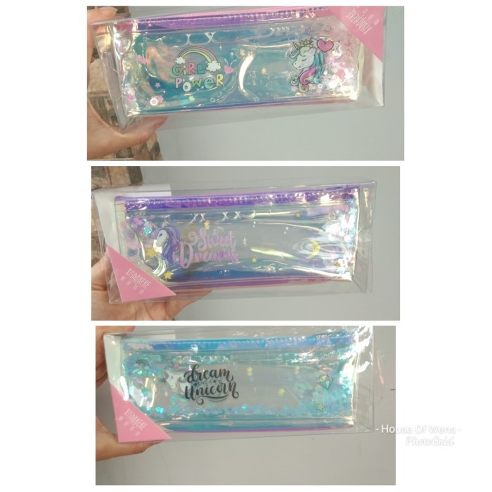 

[New]Best Seller UNICORN MERMAID SAKURA PENCIL CASE WATER - TEMPAT PENSIL UNICORN - Mermaid Blue