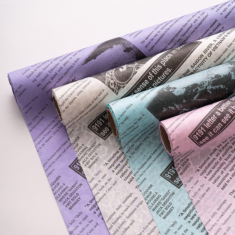 

4.5M/Roll Florist Bouquet Wrap Newspaper Paper Material Flower Wrapping Paper Gift Packaging For Christmas&Party Deco