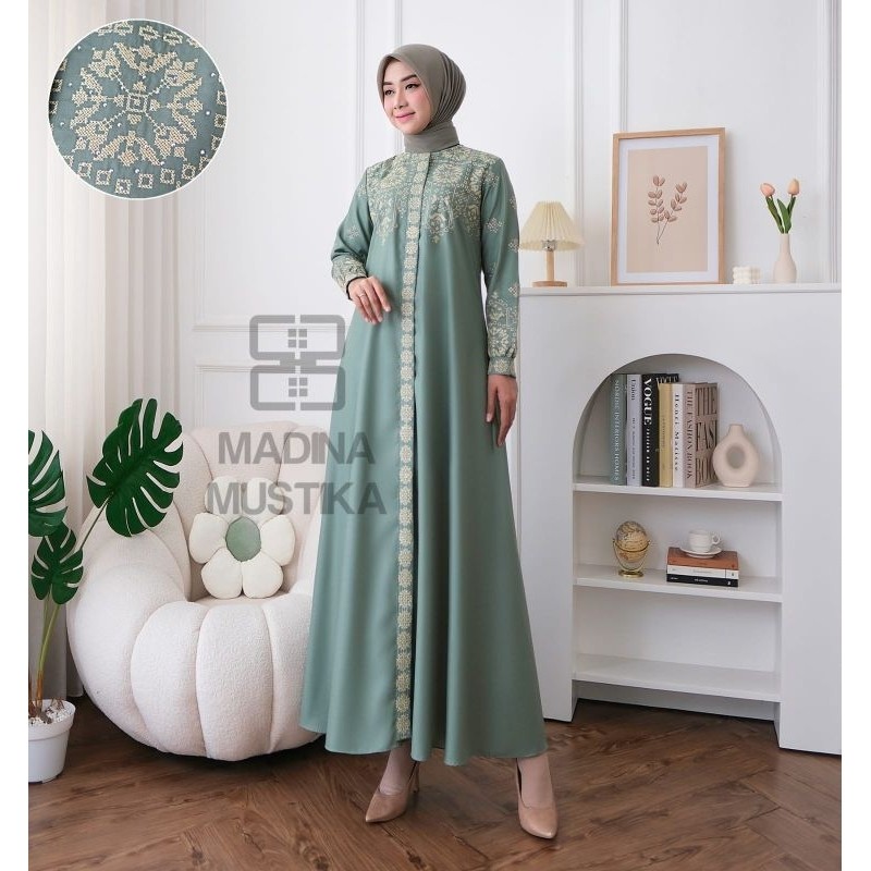 Guzel Gamis Mustika Katun Toyobo Gamis Pesta Gamis Lebaran Gamis Cantik Fashion Muslim Busana Muslim