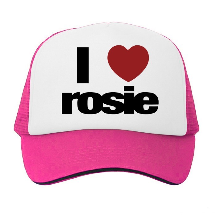 Topi Jaring I love Rosie Rose