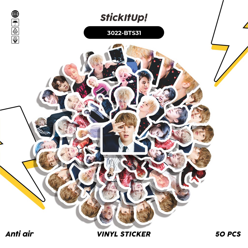 

COD✨ 50 Pcs Stiker PARK JIMIN SERIES 08 Lucu Anti Air Untuk Dekorasi Notebook Sepeda Skateboard Handphone DIY