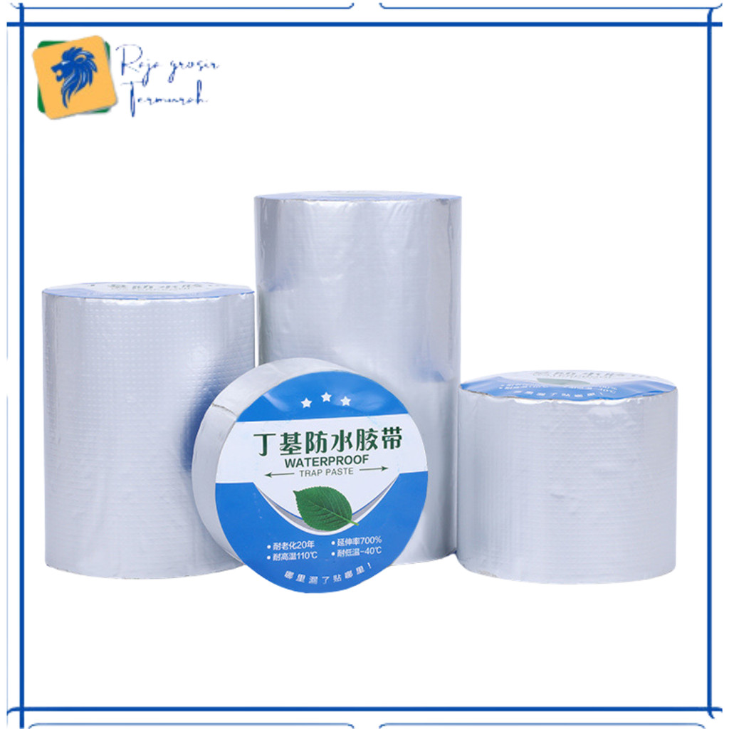 

Lakban Tape Anti Bocor Aluminium Foil Waterproof Aluminium Anti Bocor - pedagangonline017