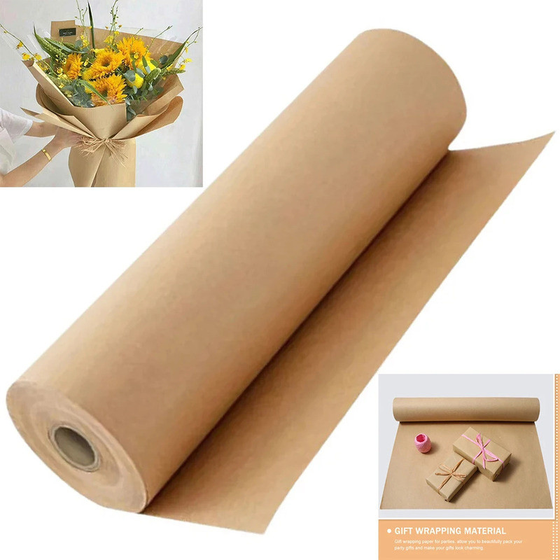 

30Cm X 1/2/3M Kraft Gift Wrapping Moving Packing Brown Paper Roll For Painting