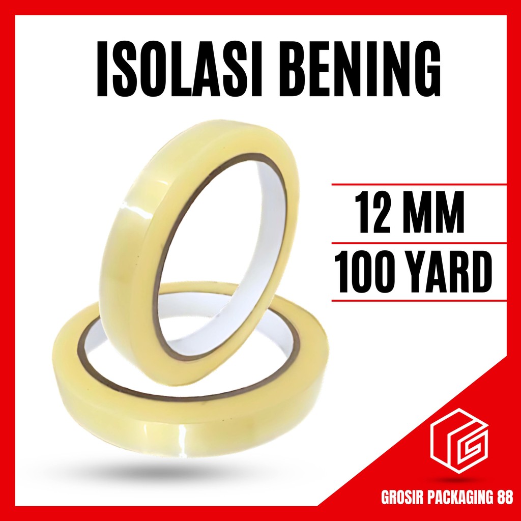 

Lakban Selotip Isolasi Bening ATK Tape 12mm 100 Yard 0,5 1/2 Inch 100Y Lakban Solatip Isolasi Bening 45micron 1/2 Inch 12mm 100Yard MURAH