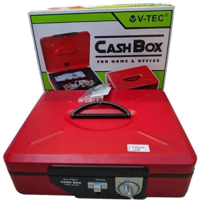 

V-TEC CASH BOX CB 830 UK. 30 X 24 X 9 CM