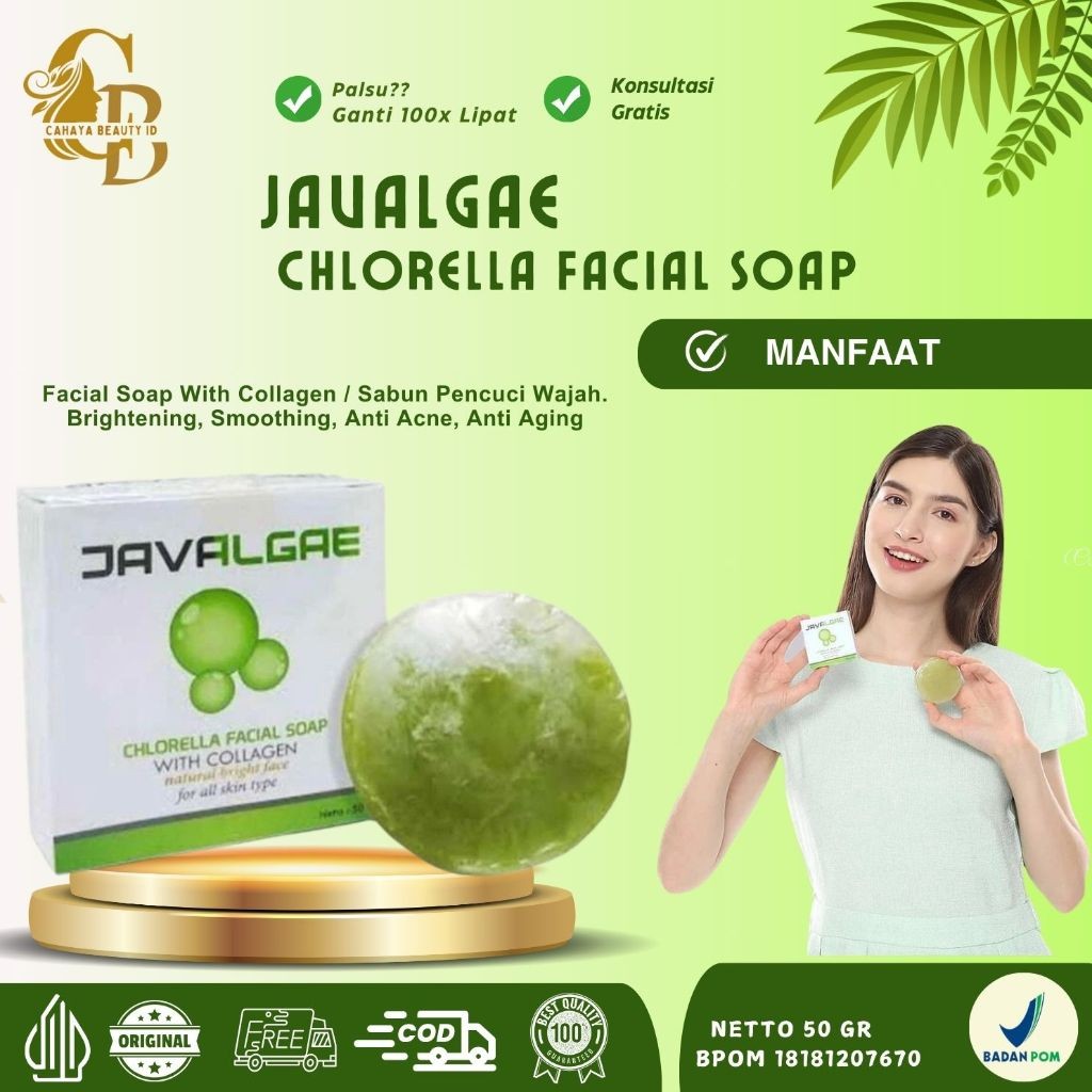 JAVALGAE NASA ||SABUN PEMBERSIH WAJAH  ISI 50 gr - Bahagia Beauty