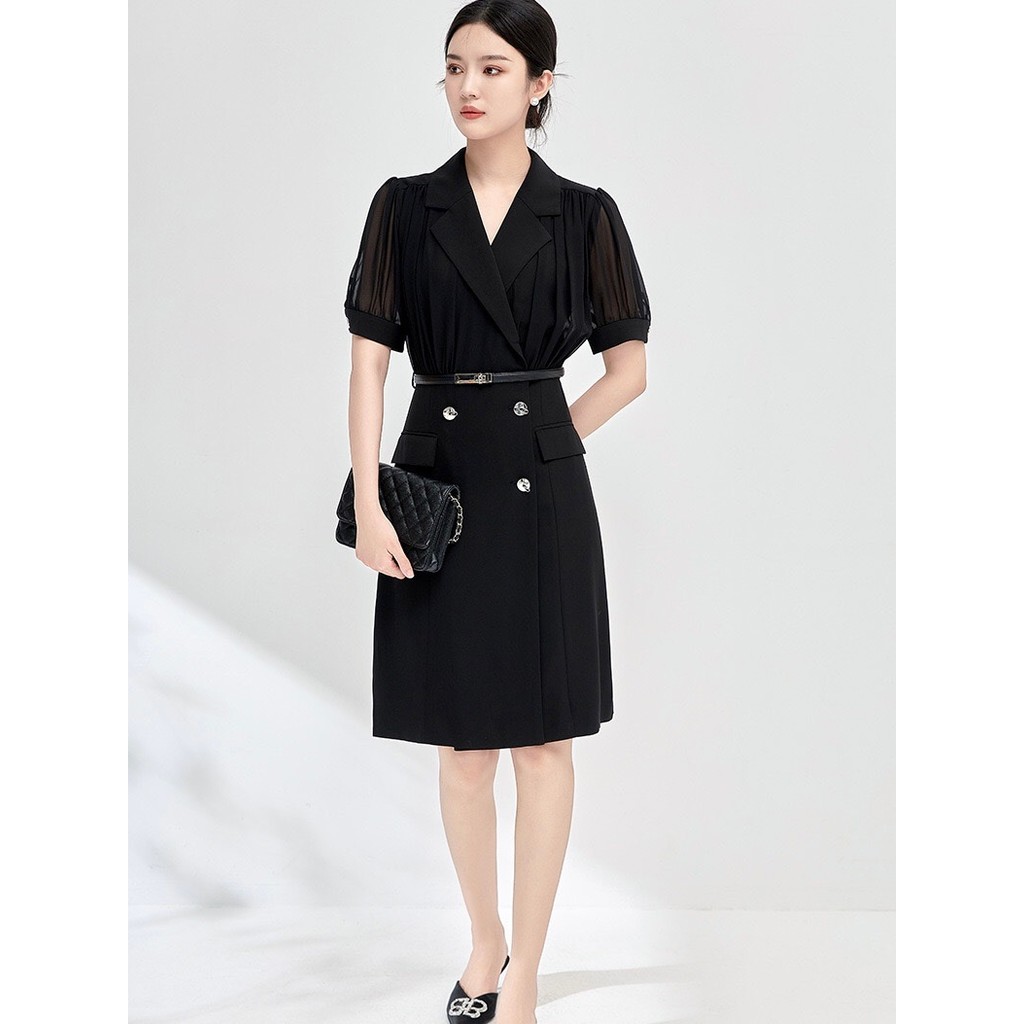Camryn Dress /Mini Dress Formal Wanita With Belt Lengan Pendek
