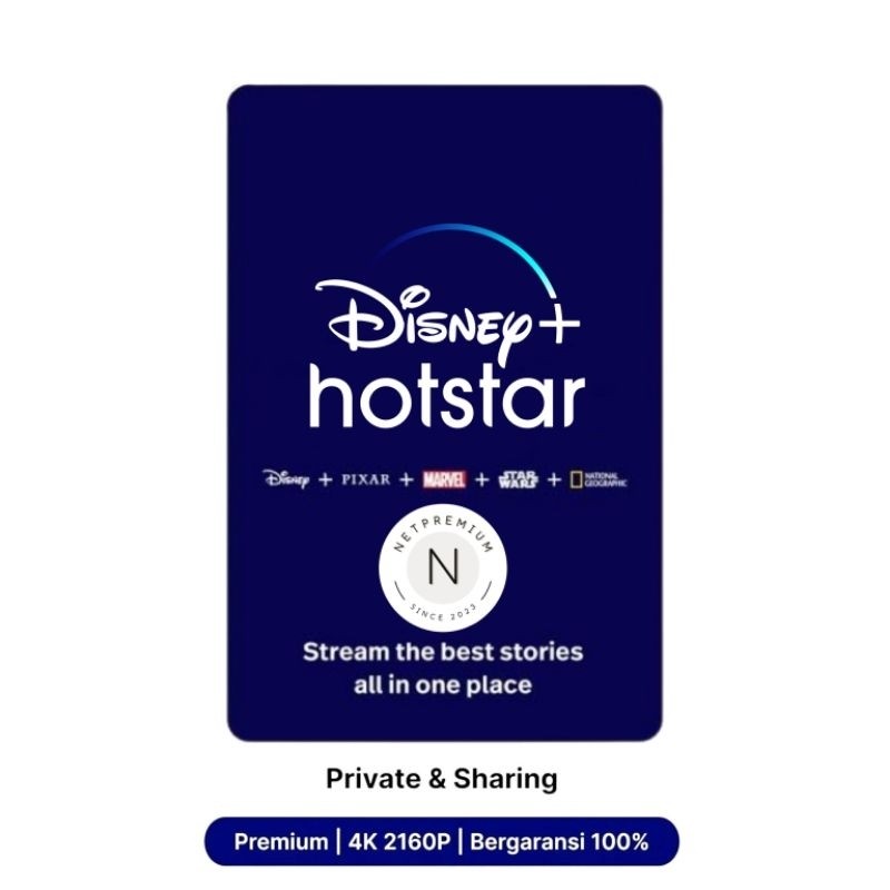 DISNEY HOTSTAR 1 BULAN ORI PREMIUM RESMI 4K