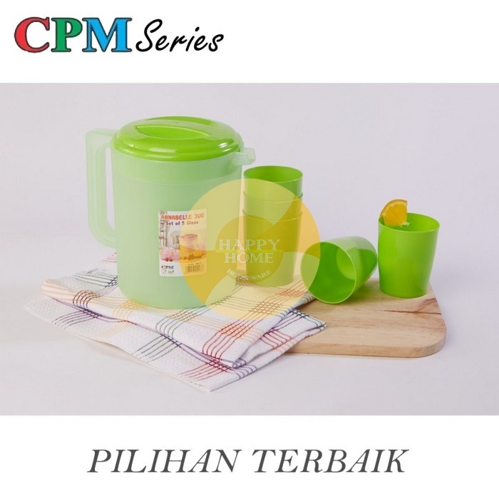 CPM Annabelle Jug Infused Set Plus 5 Cup Eskan | Teko Air + 5 Gelas