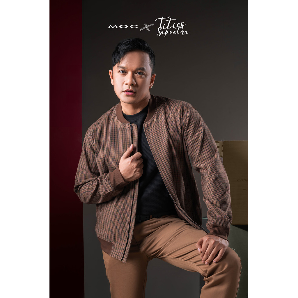 MOC x Tities Sapoetra - Jaket Bomber Pria Charled - Brown