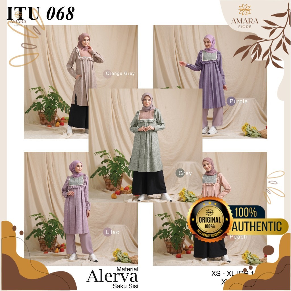Tunik Rayon Wanita Dewasa Atasan Muslim Lucu Elegan Dewasa  Inspire Youth ITU 068 Original