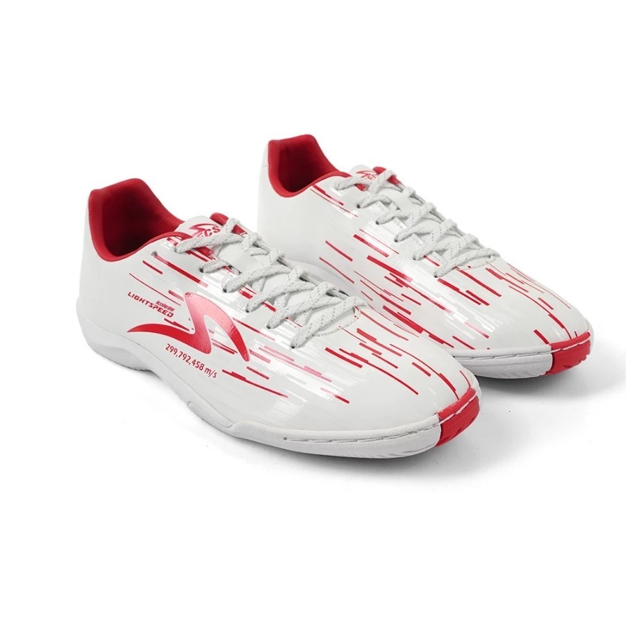 Promo Specs Sepatu Futsal Lightspeed Reborn In White Emperor Red