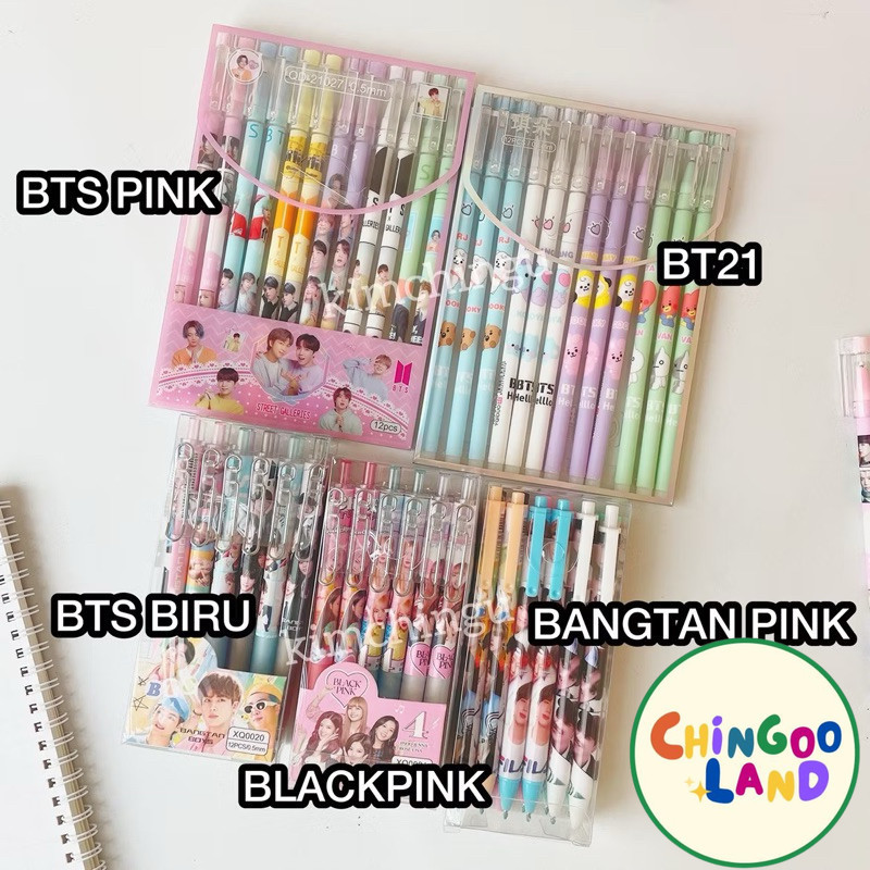 

Chingooland Pulpen Korea Kpop Bangtan Black Pink Lucu Premium