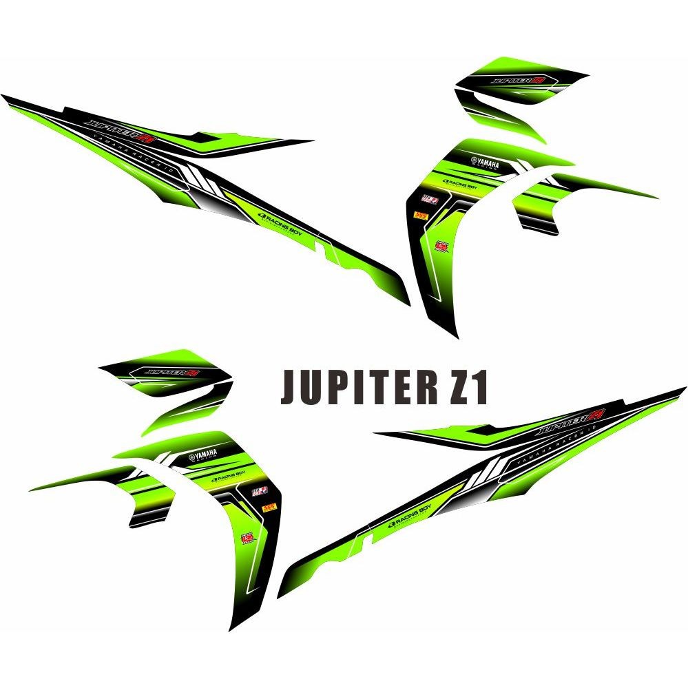 Striping Variasi Motor Yamaha Jupiter Z1 Fi New Stiker Motif Racing Style Merah Variasi New Striping