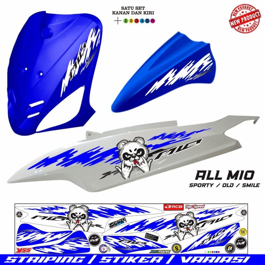 VARIASI MOTOR MIO OLD MIO SMILE MOTIF PANDA STIKER MOTOR