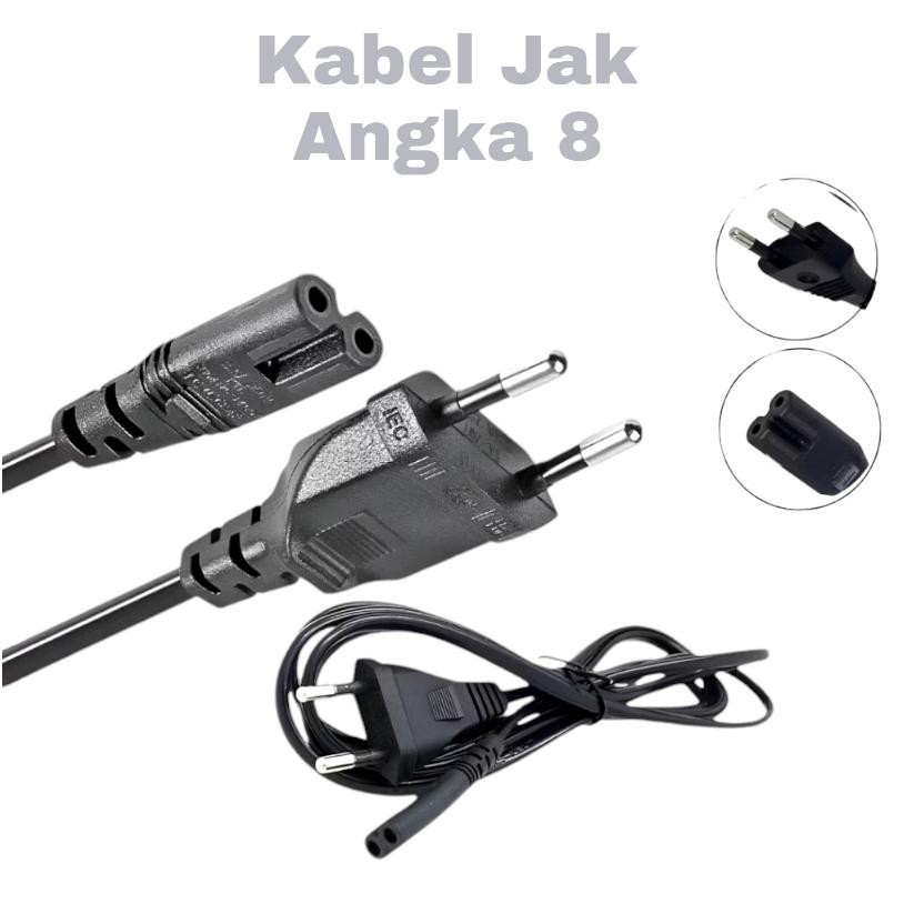 

Kabel Power Angka 8 Kabel Printer Panjang Kabel 1 Meter Hitam