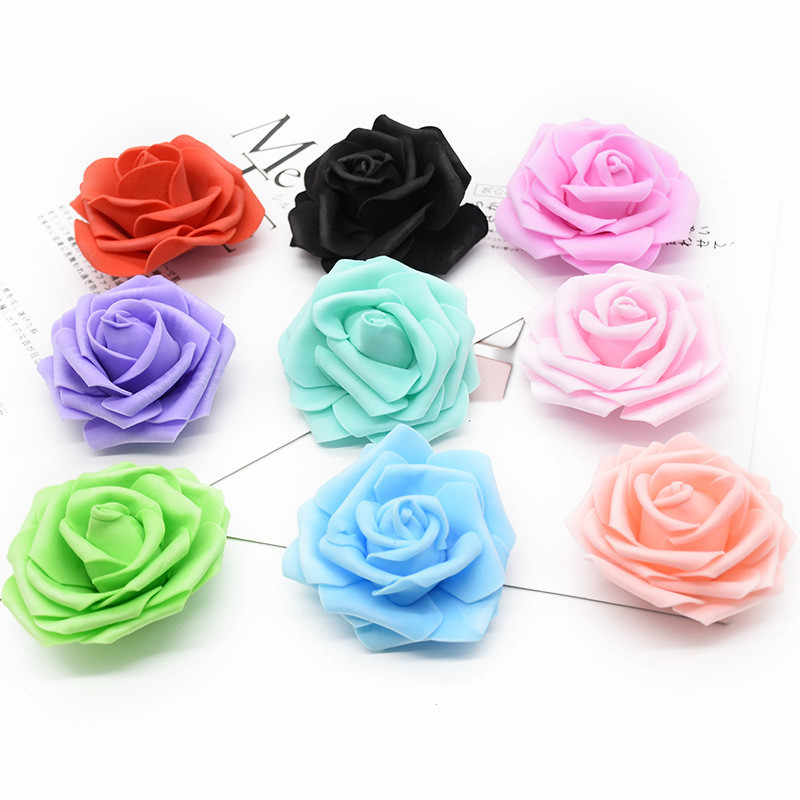 

100/500pcs of 7cmPE foam Rose Head artificial Flower For halloween christmas wedding wife mother girl friend Birthday Decoration