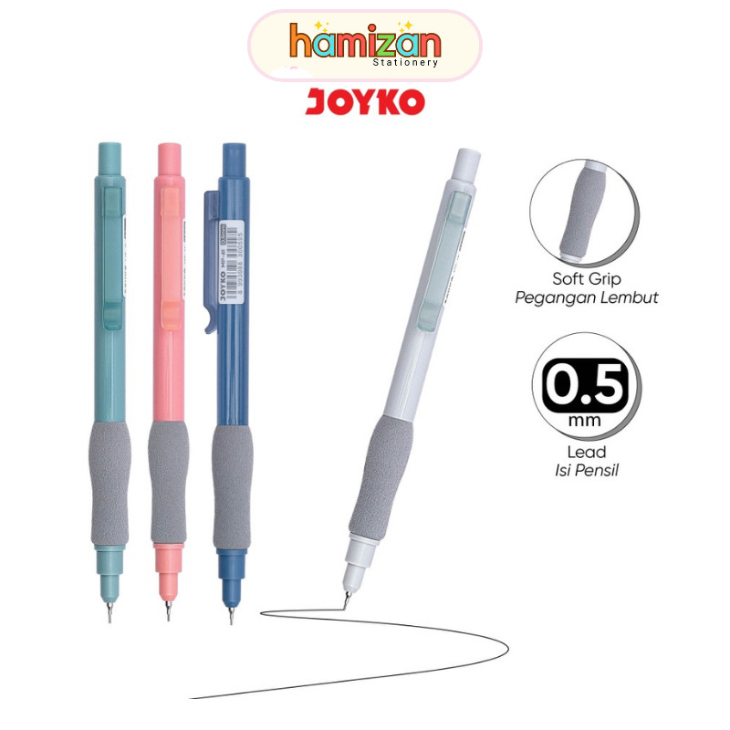 

( 1 pcs ) MP61 Joyko Soft Grip Mechanical Pencil / Pensil Mekanik Pegangan Karet Lembut MP-61 ketebalan 0.5mm / Mechanical Pencil Pensil Mekanik Joyko MP-61 0.5 mm Murah Berkualitas