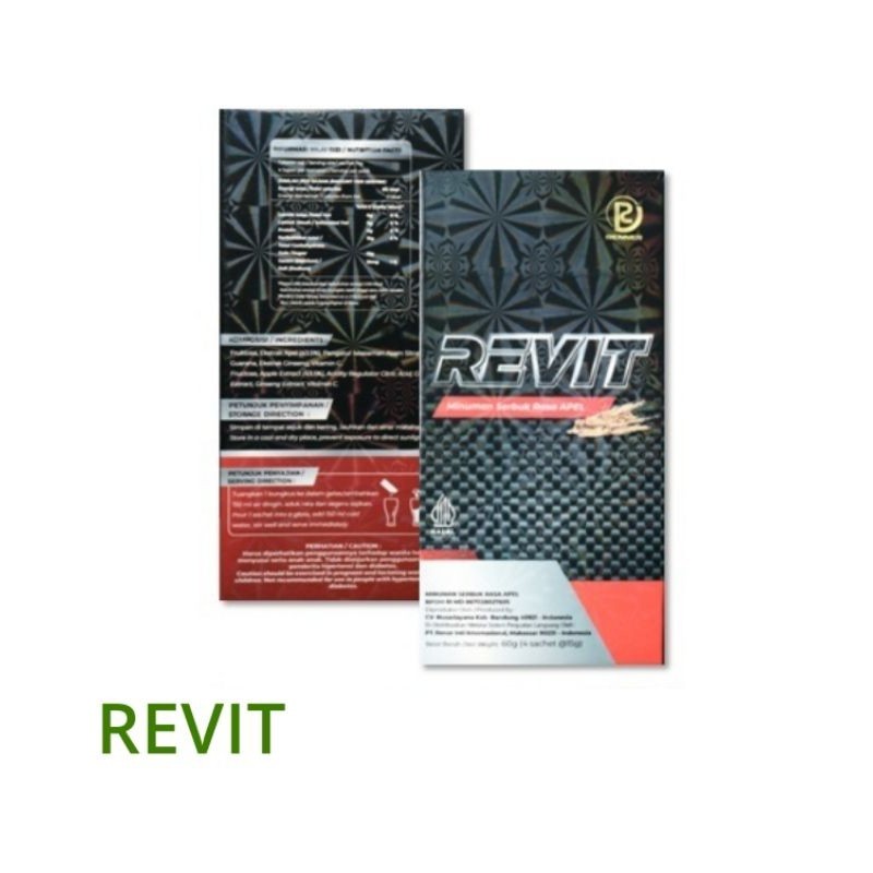 

revit by rennner minuman serbuk rasa apel (khusus orang dewasa) 1box isi 4 sachet