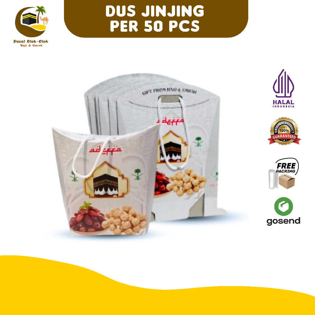

Kardus Kosong Oleh oleh Haji dan Umroh 50Pcs / Dus jinjing Kosong Paket Oleh Oleh Haji dan Umrah 50 Pcs