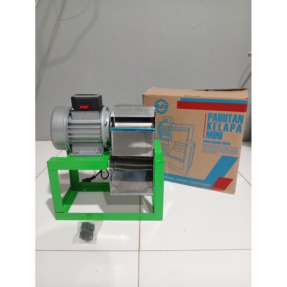 HJS Mesin Parut/Parutan Kelapa Siku Corong Listrik  Stainless Steel