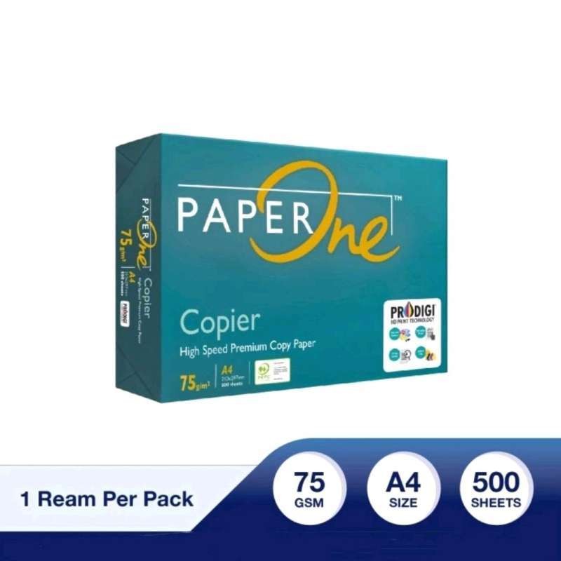 

Paper One Kertas HVS A4 75gr Copier 500 Sheets (1 Ream)