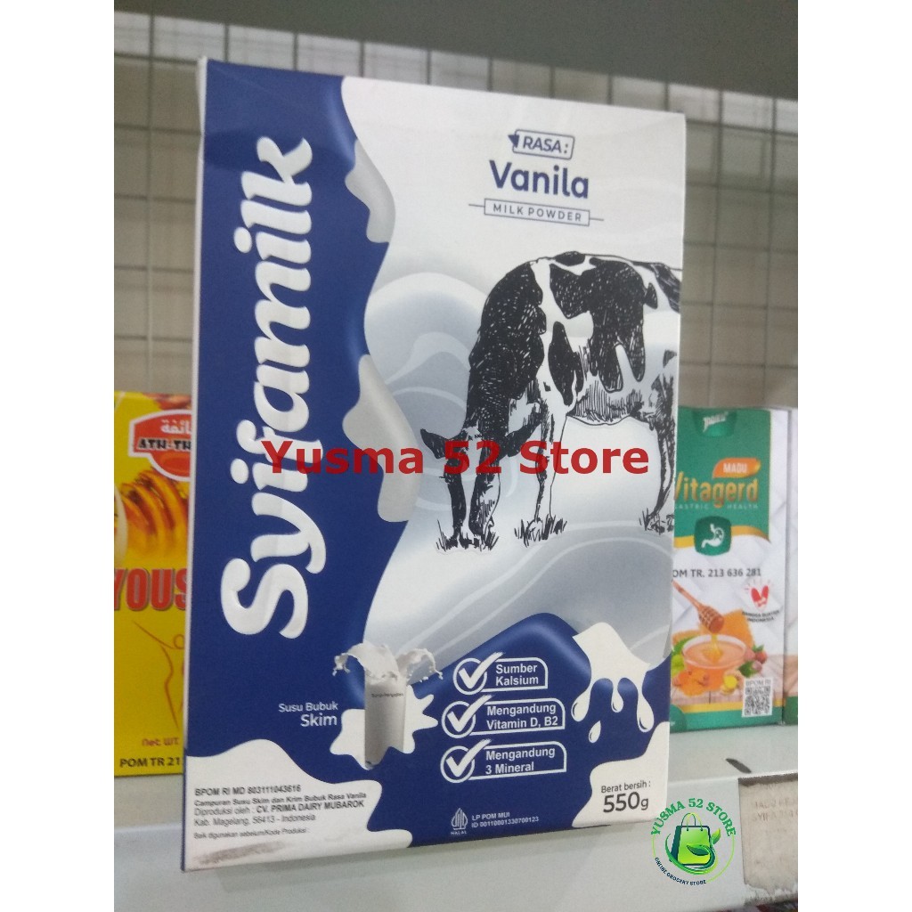 

Syifamilk 550gr Rasa Vanila Susu Sapi Bubuk Skim Diet