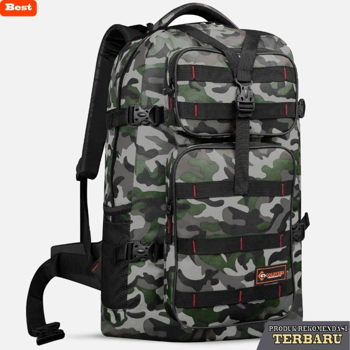 tas ransel pria murah berkualitas Tas Ransel Pria Carrier Loreng Original Kapasitas Besar Backpack 6