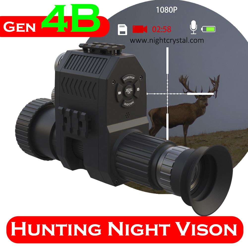 Megaorei 4B NK007 Plus Integrated 1080p Night Vision Scope Hunting Camera Monocular Clip on Attachme