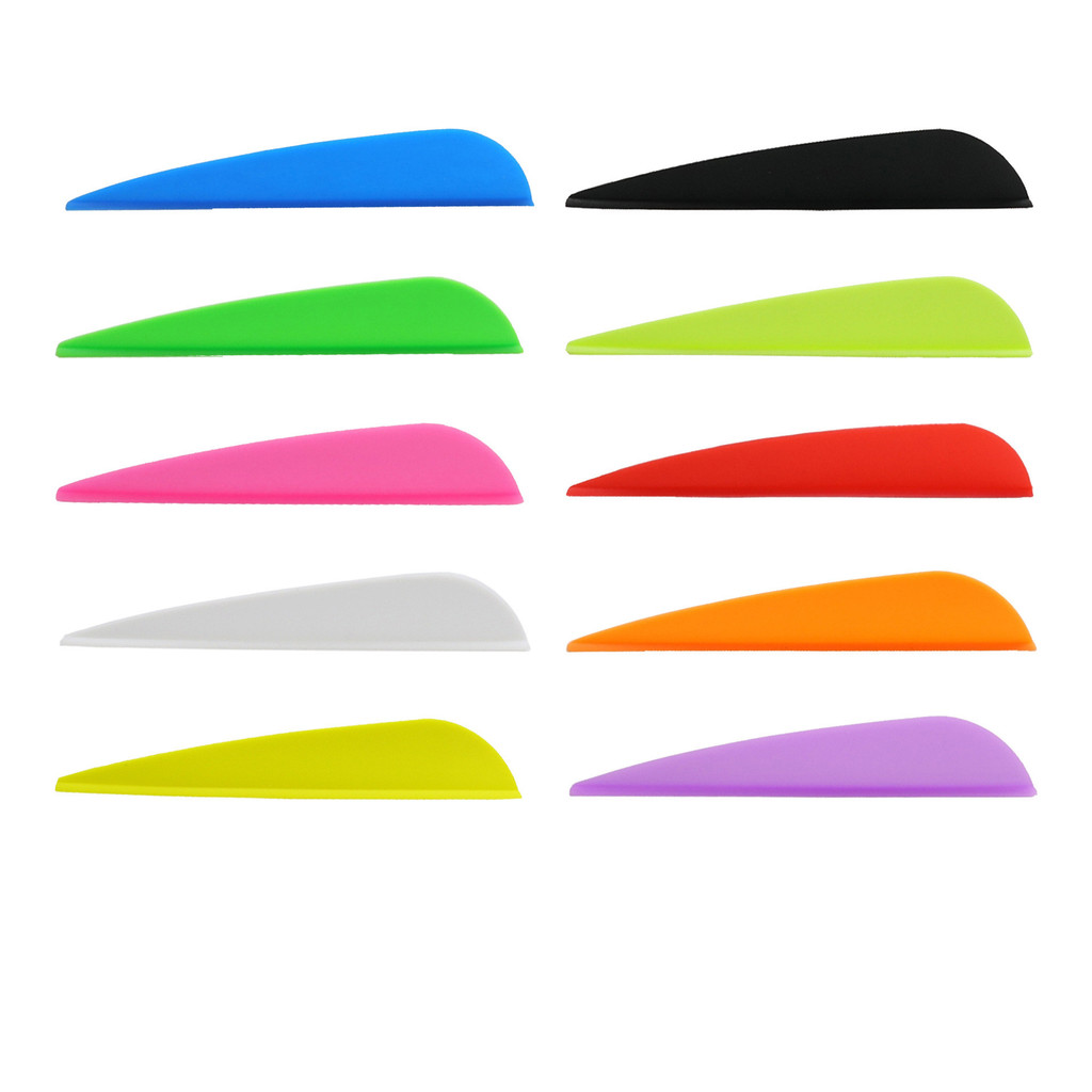 50pcs/lot Rubber Arrow Vanes 2 / 2.5 / 3 / 4 / 5 inches Plastic Fletch Vanes Archery Feathers for ar