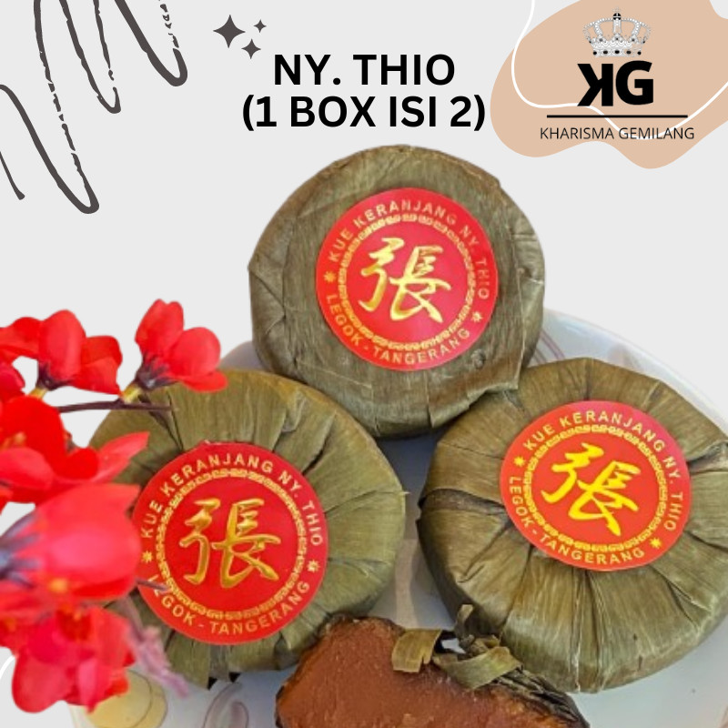 

KG - KUE KERANJANG NY. THIO 1kg (1 Box isi 2 KUE) Kue Keranjang Cake Imlek Daun Pisang Murah Anak Dewasa